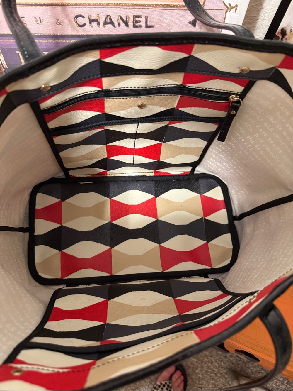 kate spade Multicolor Geometric Story Book Tote - Picture 8 of 13